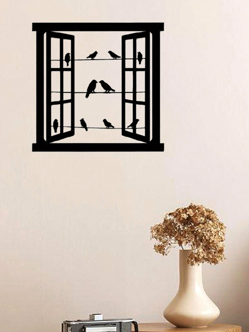 1 piece of metal craft pendant, bird window/compass peak metal wall decoration, artistic office iron decoration, home decoration, gothic room decoration