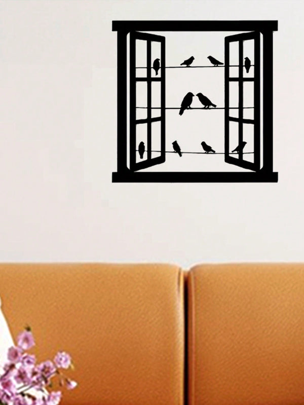 1 piece of metal craft pendant, bird window/compass peak metal wall decoration, artistic office iron decoration, home decoration, gothic room decoration