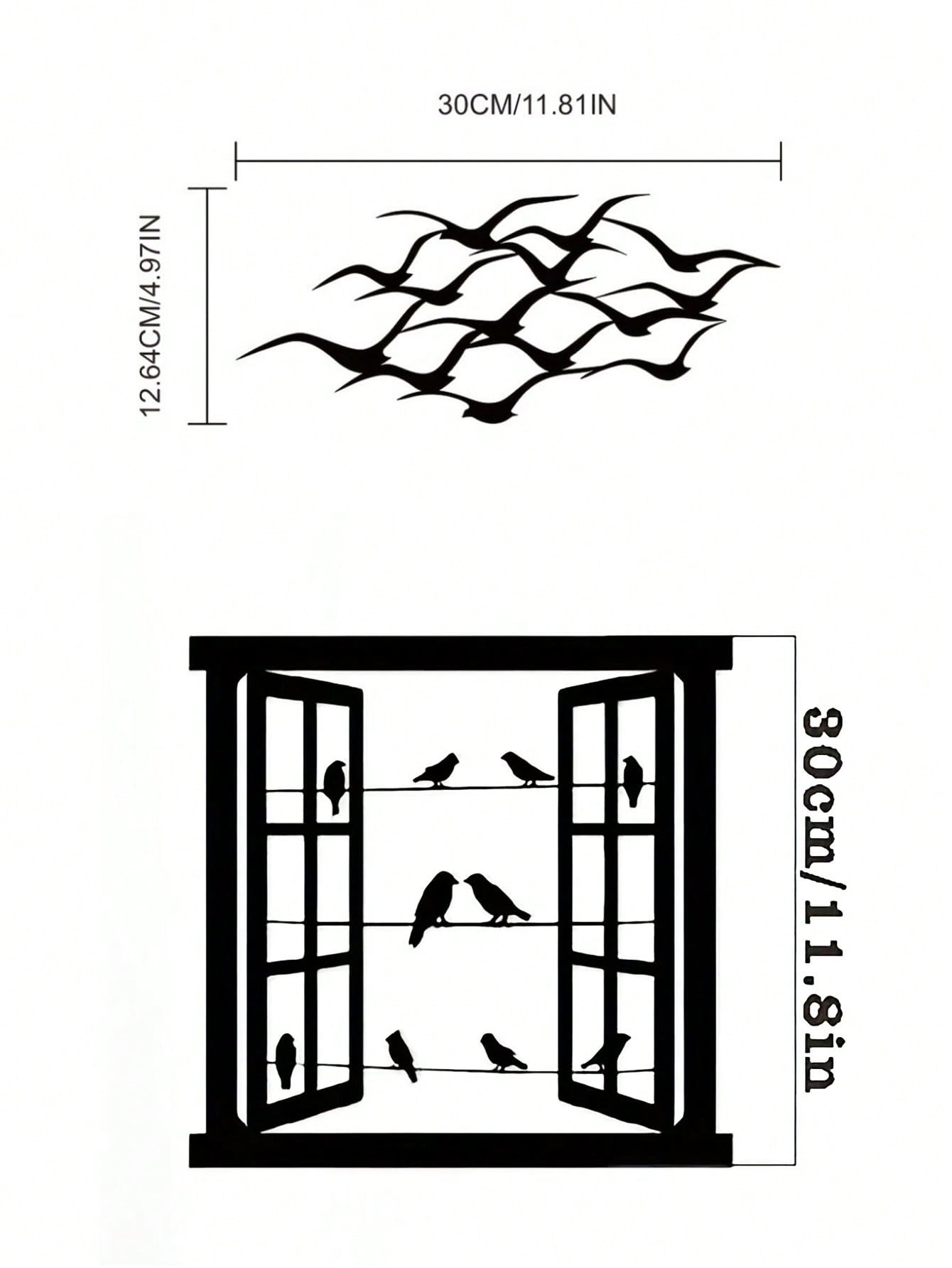 1 piece of metal craft pendant, bird window/compass peak metal wall decoration, artistic office iron decoration, home decoration, gothic room decoration