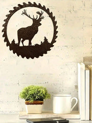 1 Piece Of Rusty Deer Iron Crafts, Adding Natural Wildness And Retro Charm To The Garden, Becoming A Beautiful Scenery In The Courtyard - Suitable For Metal Wall Decoration Of Outdoor Garden Courtyard