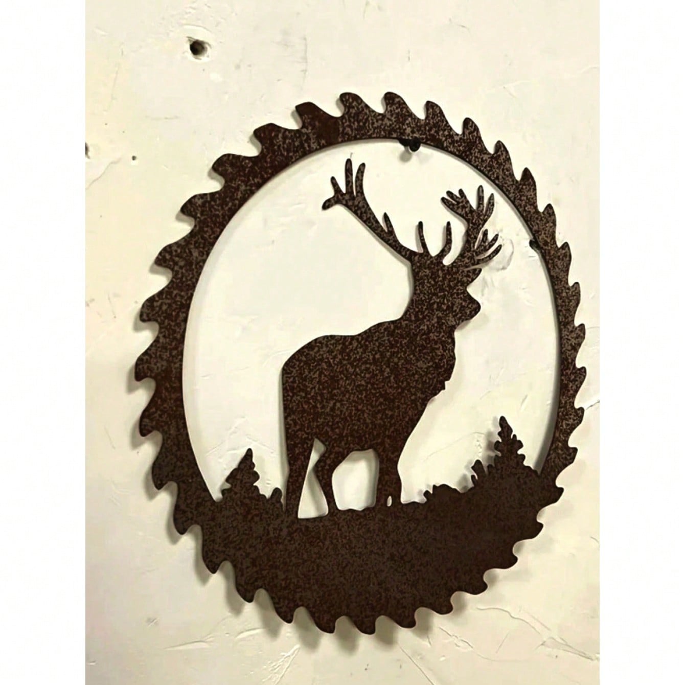 1 Piece Of Rusty Deer Iron Crafts, Adding Natural Wildness And Retro Charm To The Garden, Becoming A Beautiful Scenery In The Courtyard - Suitable For Metal Wall Decoration Of Outdoor Garden Courtyard