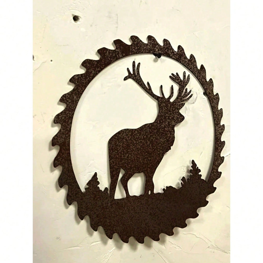 1 Piece Of Rusty Deer Iron Crafts, Adding Natural Wildness And Retro Charm To The Garden, Becoming A Beautiful Scenery In The Courtyard - Suitable For Metal Wall Decoration Of Outdoor Garden Courtyard