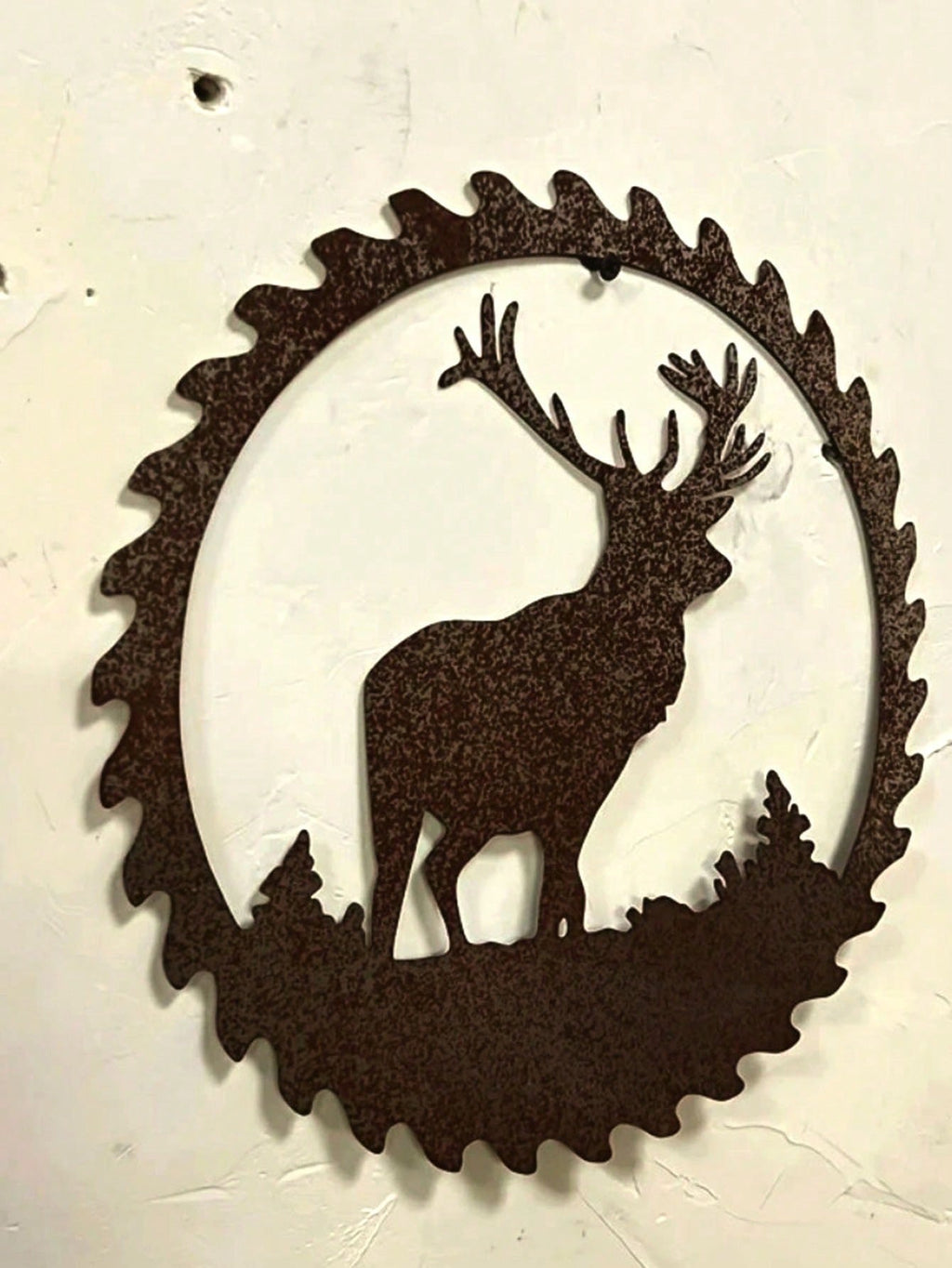 1 Piece Of Rusty Deer Iron Crafts, Adding Natural Wildness And Retro Charm To The Garden, Becoming A Beautiful Scenery In The Courtyard - Suitable For Metal Wall Decoration Of Outdoor Garden Courtyard