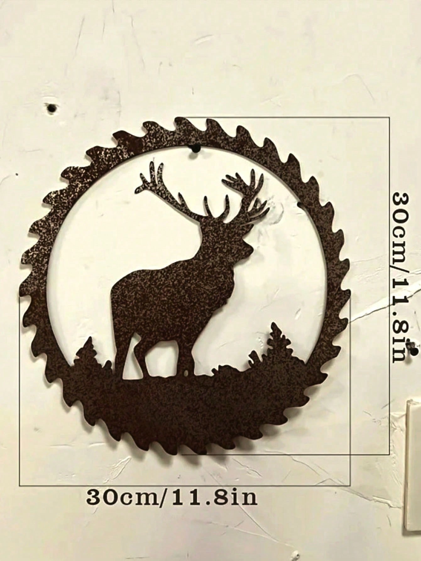 1 Piece Of Rusty Deer Iron Crafts, Adding Natural Wildness And Retro Charm To The Garden, Becoming A Beautiful Scenery In The Courtyard - Suitable For Metal Wall Decoration Of Outdoor Garden Courtyard