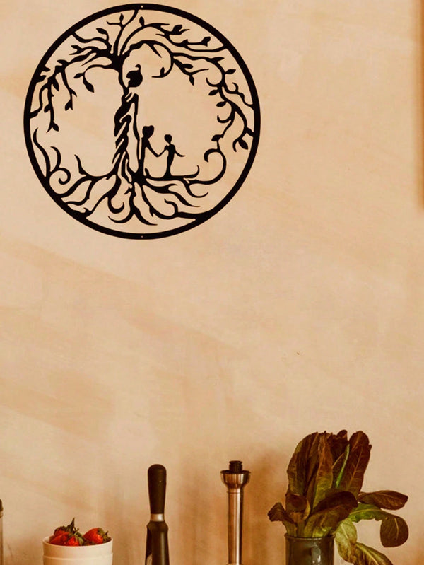 "1PC Tree of Life Wall Art: Elegant Metal Wall Decor for Home & Office, Spiritual Boho Iron Wall Hanging, Unique Handmade Room Decor for Living Room, Bedroom, Gift Idea"