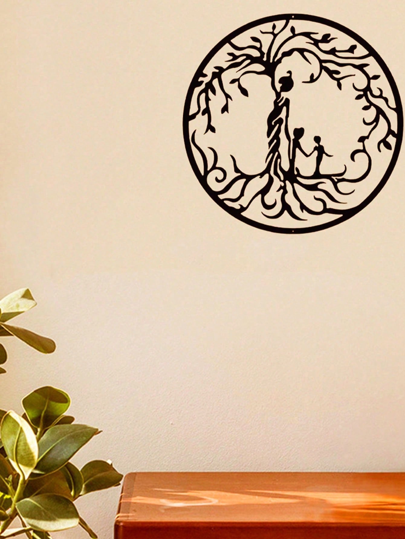 "1PC Tree of Life Wall Art: Elegant Metal Wall Decor for Home & Office, Spiritual Boho Iron Wall Hanging, Unique Handmade Room Decor for Living Room, Bedroom, Gift Idea"