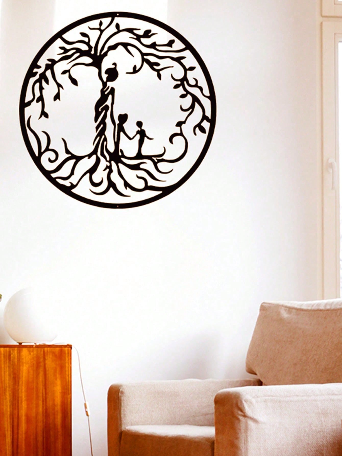 "1PC Tree of Life Wall Art: Elegant Metal Wall Decor for Home & Office, Spiritual Boho Iron Wall Hanging, Unique Handmade Room Decor for Living Room, Bedroom, Gift Idea"