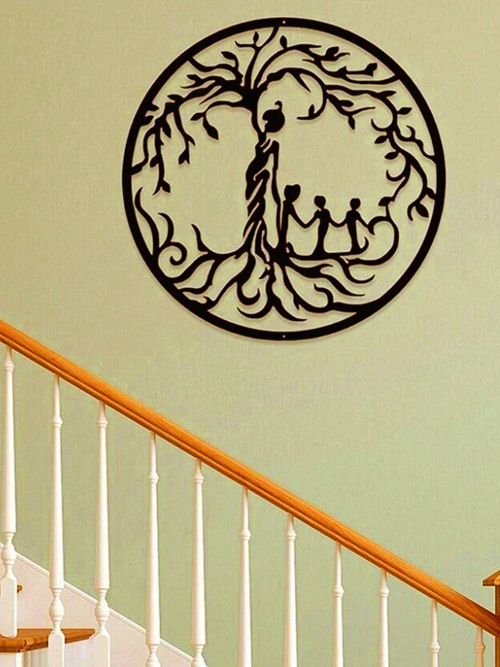 "1PC Tree of Life Wall Art: Elegant Metal Wall Decor for Home & Office, Spiritual Boho Iron Wall Hanging, Unique Handmade Room Decor for Living Room, Bedroom, Gift Idea"