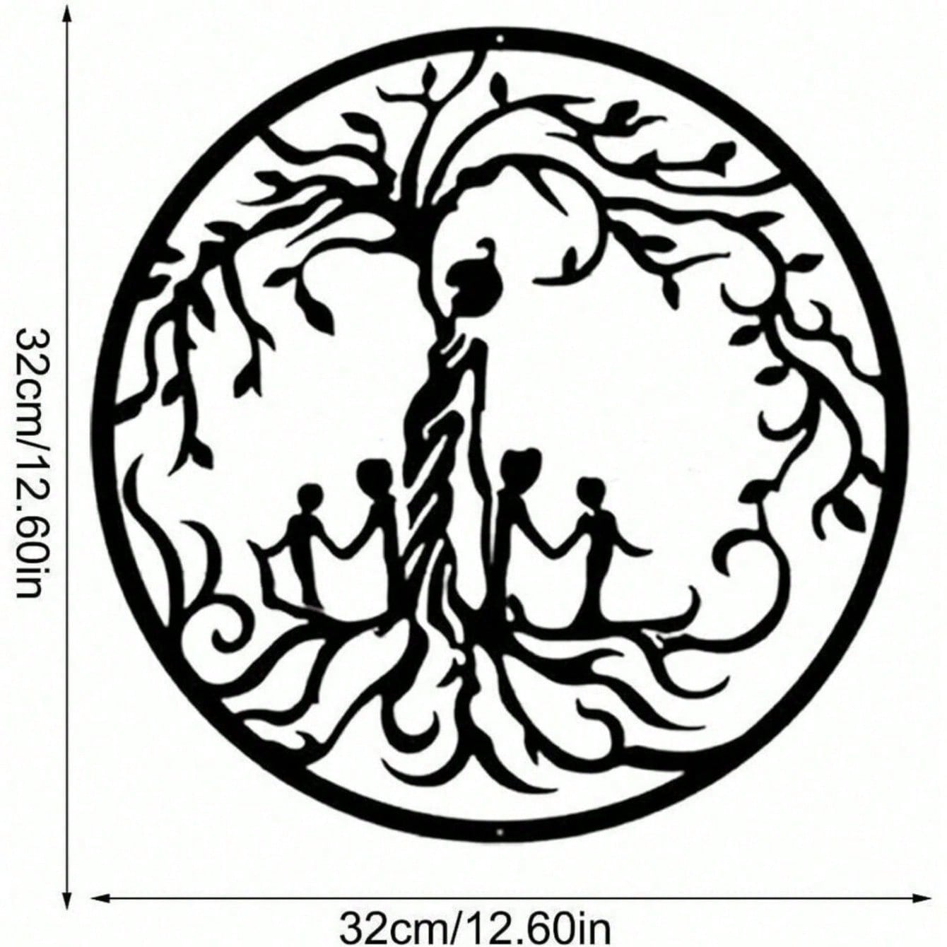 "1PC Tree of Life Wall Art: Elegant Metal Wall Decor for Home & Office, Spiritual Boho Iron Wall Hanging, Unique Handmade Room Decor for Living Room, Bedroom, Gift Idea"