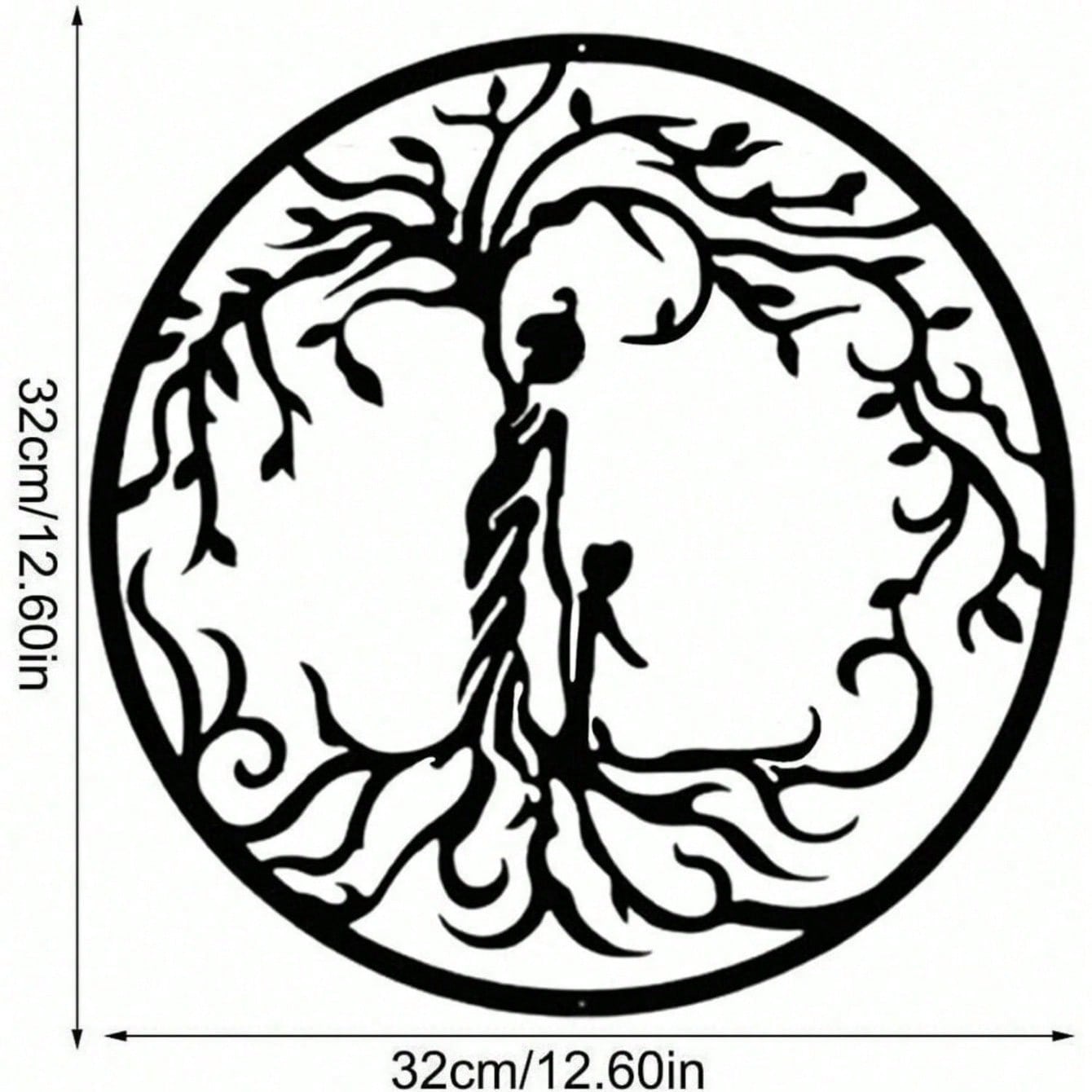 "1PC Tree of Life Wall Art: Elegant Metal Wall Decor for Home & Office, Spiritual Boho Iron Wall Hanging, Unique Handmade Room Decor for Living Room, Bedroom, Gift Idea"