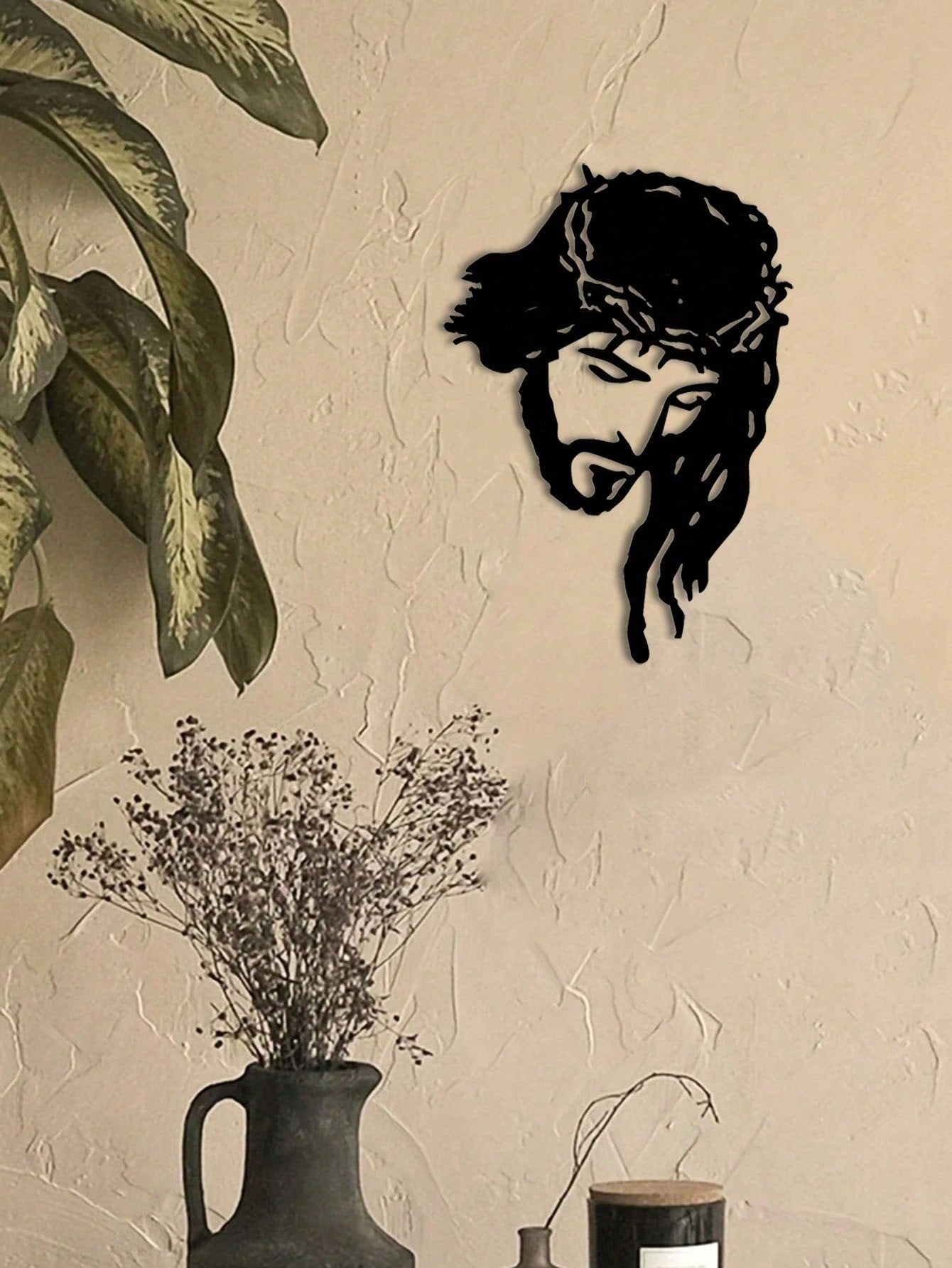 "Jesus Christ Metal Wall Art - Elegant Iron Silhouette Christian Decor for Home, Church & Easter | Inspirational Spiritual Gift for Believers, Religious Home Decor, Rustic Wall Hanging – Waterproof, Rust-Proof, Durable – Perfect for Bedroom, Living Room,