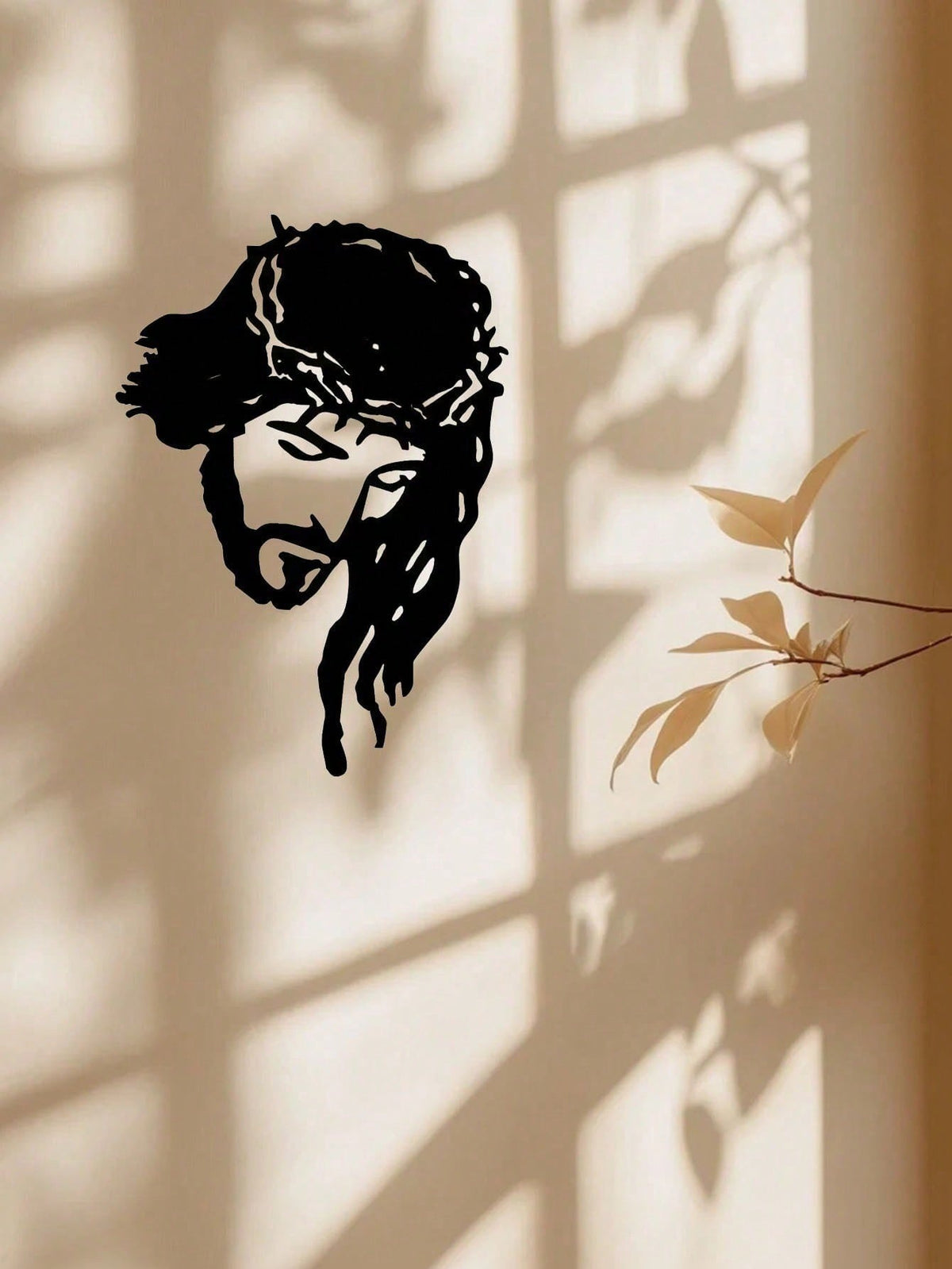 "Jesus Christ Metal Wall Art - Elegant Iron Silhouette Christian Decor for Home, Church & Easter | Inspirational Spiritual Gift for Believers, Religious Home Decor, Rustic Wall Hanging – Waterproof, Rust-Proof, Durable – Perfect for Bedroom, Living Room,