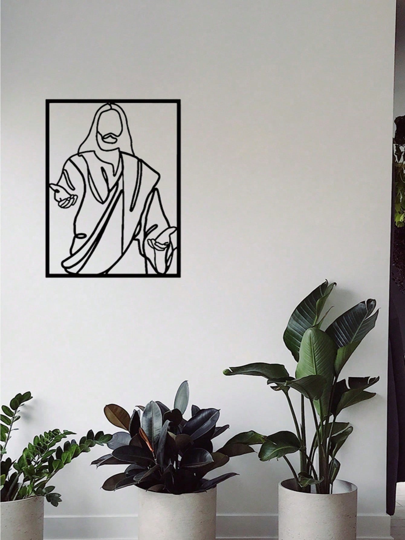 "Jesus Christ Metal Wall Art - Elegant Iron Silhouette Christian Decor for Home, Church & Easter | Inspirational Spiritual Gift for Believers, Religious Home Decor, Rustic Wall Hanging – Waterproof, Rust-Proof, Durable – Perfect for Bedroom, Living Room,