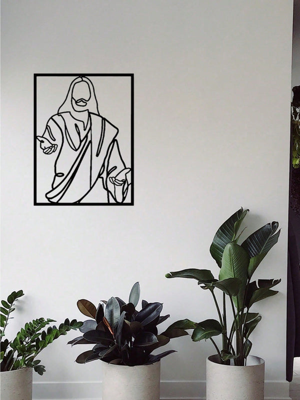 "Jesus Christ Metal Wall Art - Elegant Iron Silhouette Christian Decor for Home, Church & Easter | Inspirational Spiritual Gift for Believers, Religious Home Decor, Rustic Wall Hanging – Waterproof, Rust-Proof, Durable – Perfect for Bedroom, Living Room,