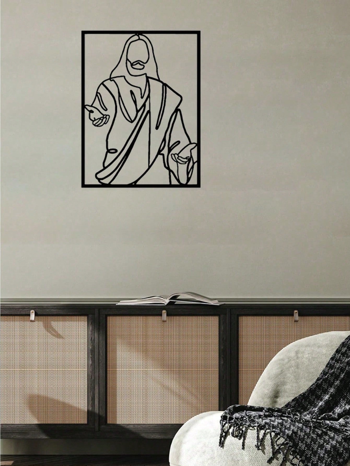 "Jesus Christ Metal Wall Art - Elegant Iron Silhouette Christian Decor for Home, Church & Easter | Inspirational Spiritual Gift for Believers, Religious Home Decor, Rustic Wall Hanging – Waterproof, Rust-Proof, Durable – Perfect for Bedroom, Living Room,
