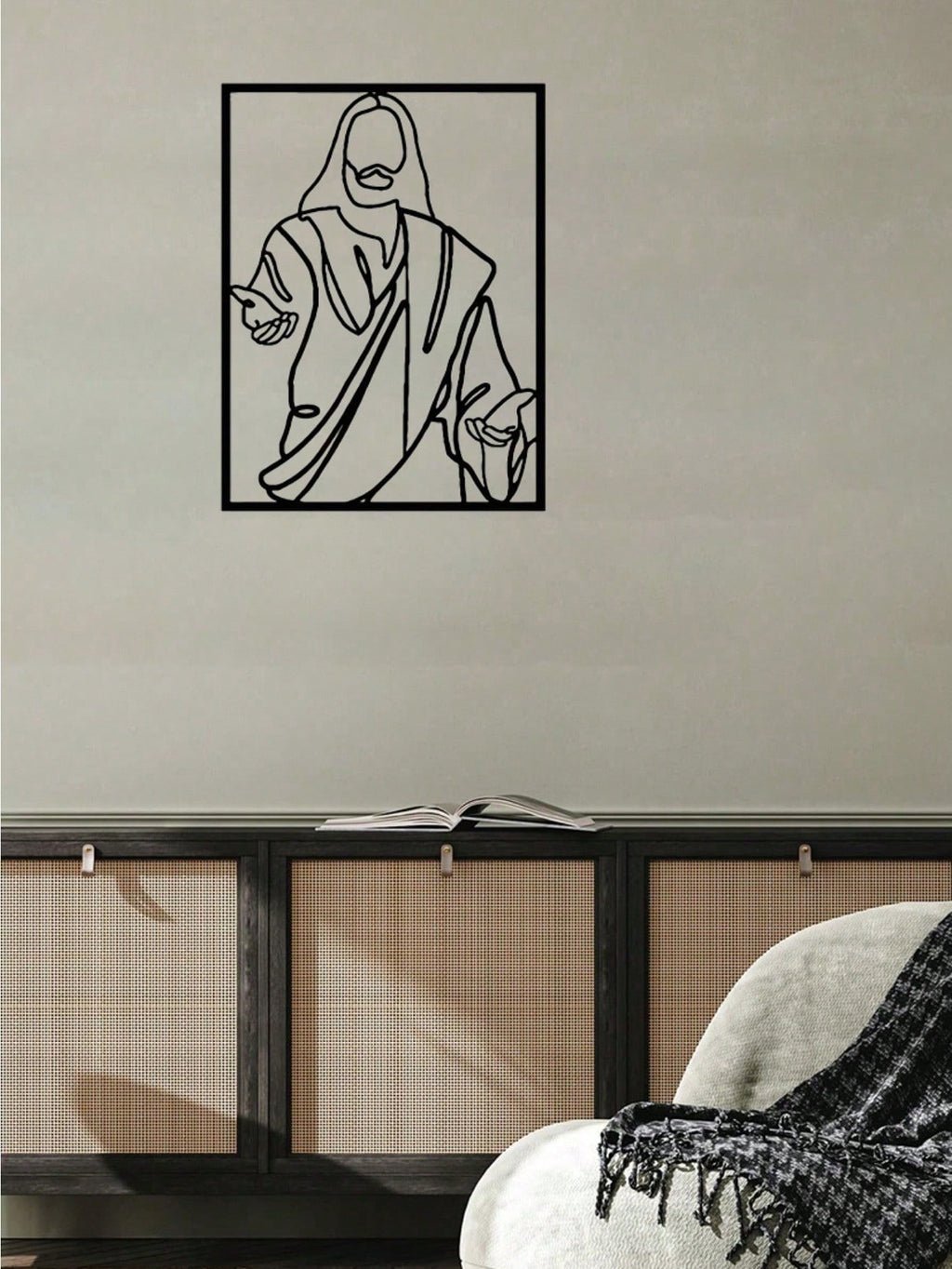 "Jesus Christ Metal Wall Art - Elegant Iron Silhouette Christian Decor for Home, Church & Easter | Inspirational Spiritual Gift for Believers, Religious Home Decor, Rustic Wall Hanging – Waterproof, Rust-Proof, Durable – Perfect for Bedroom, Living Room,