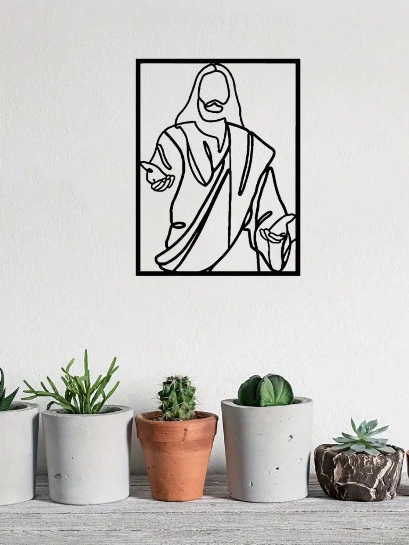 "Jesus Christ Metal Wall Art - Elegant Iron Silhouette Christian Decor for Home, Church & Easter | Inspirational Spiritual Gift for Believers, Religious Home Decor, Rustic Wall Hanging – Waterproof, Rust-Proof, Durable – Perfect for Bedroom, Living Room,