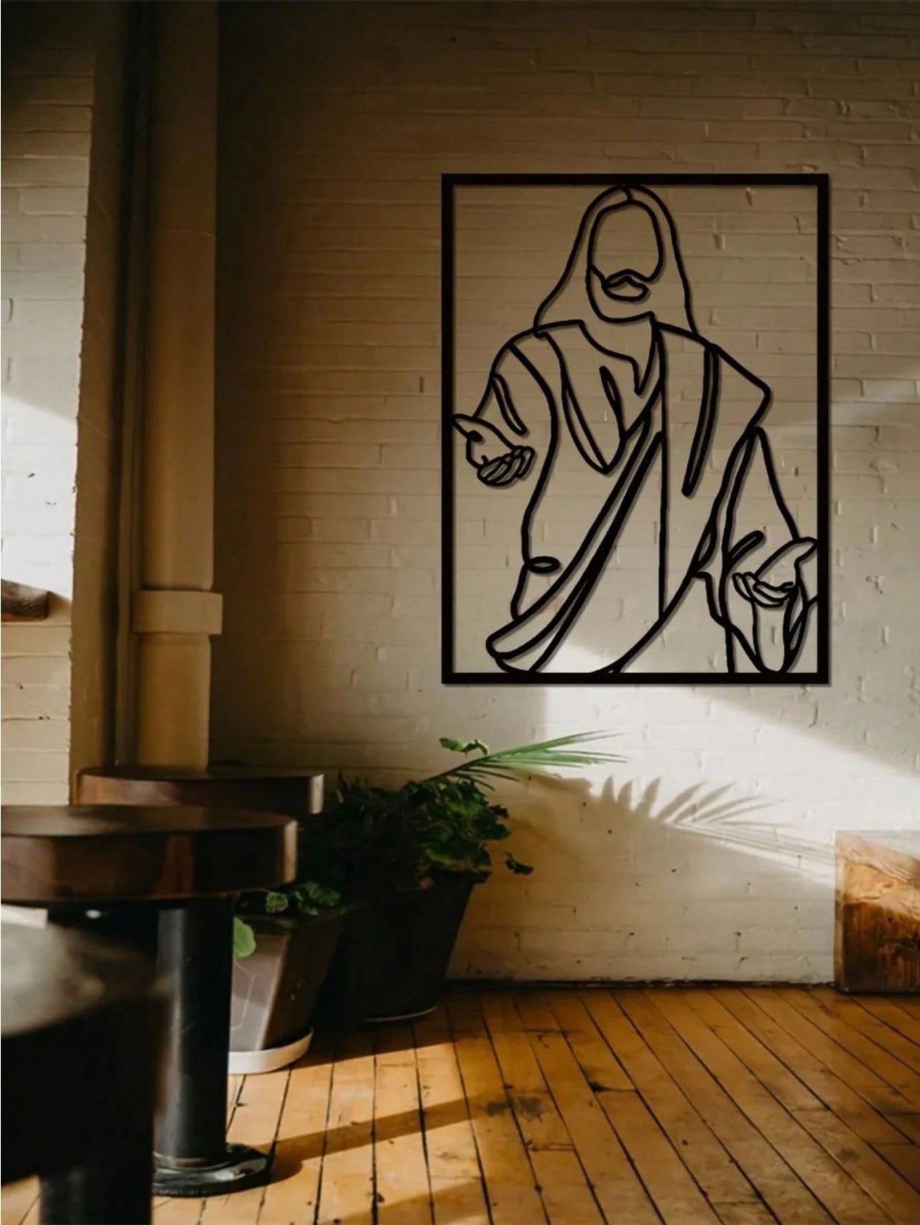 "Jesus Christ Metal Wall Art - Elegant Iron Silhouette Christian Decor for Home, Church & Easter | Inspirational Spiritual Gift for Believers, Religious Home Decor, Rustic Wall Hanging – Waterproof, Rust-Proof, Durable – Perfect for Bedroom, Living Room,