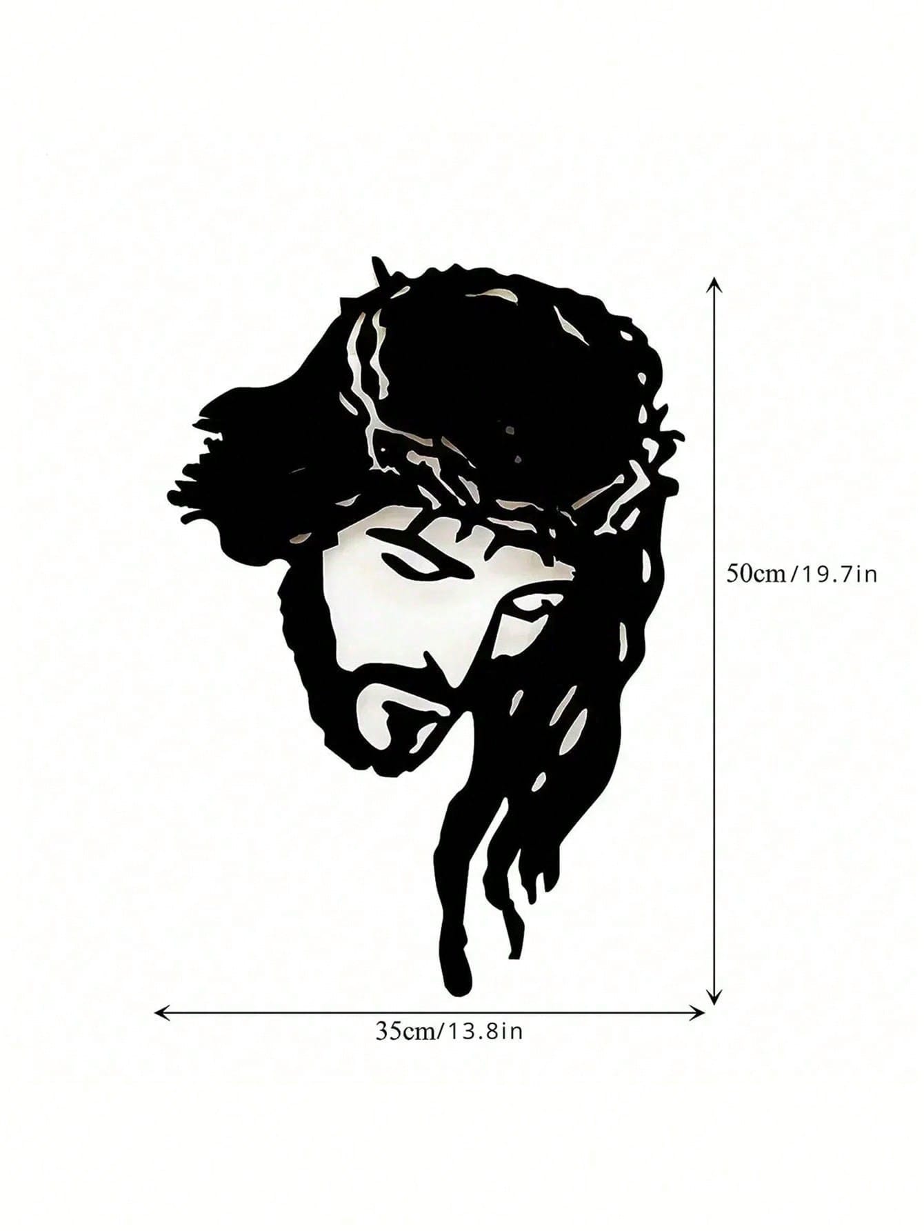 "Jesus Christ Metal Wall Art - Elegant Iron Silhouette Christian Decor for Home, Church & Easter | Inspirational Spiritual Gift for Believers, Religious Home Decor, Rustic Wall Hanging – Waterproof, Rust-Proof, Durable – Perfect for Bedroom, Living Room,