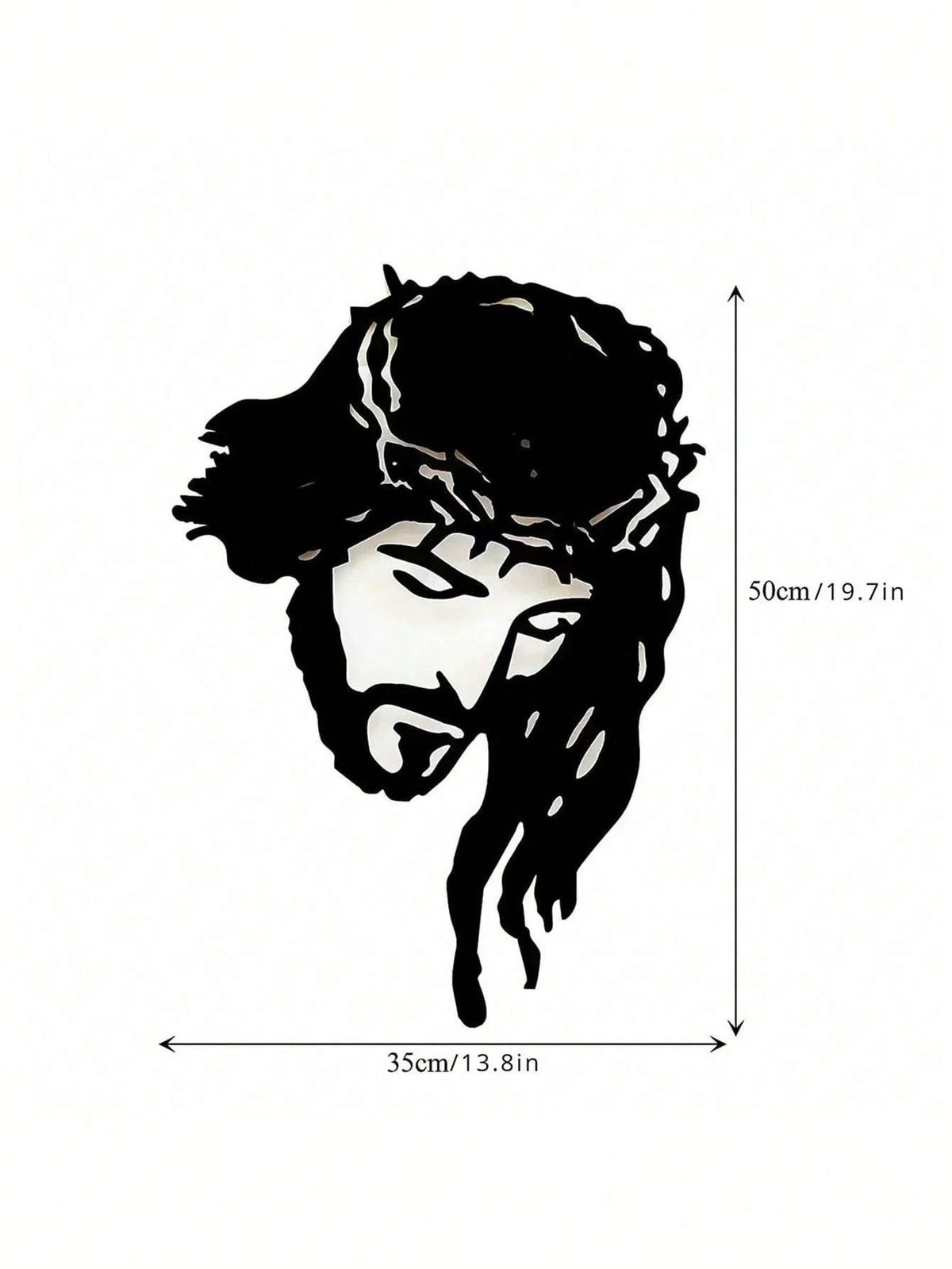 "Jesus Christ Metal Wall Art - Elegant Iron Silhouette Christian Decor for Home, Church & Easter | Inspirational Spiritual Gift for Believers, Religious Home Decor, Rustic Wall Hanging – Waterproof, Rust-Proof, Durable – Perfect for Bedroom, Living Room,
