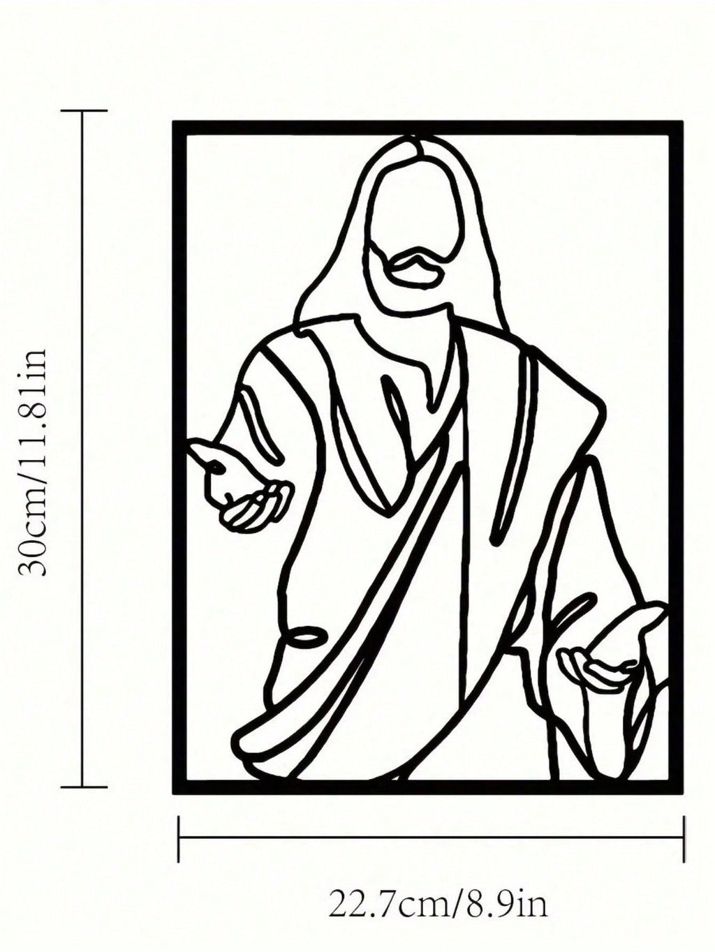 "Jesus Christ Metal Wall Art - Elegant Iron Silhouette Christian Decor for Home, Church & Easter | Inspirational Spiritual Gift for Believers, Religious Home Decor, Rustic Wall Hanging – Waterproof, Rust-Proof, Durable – Perfect for Bedroom, Living Room,