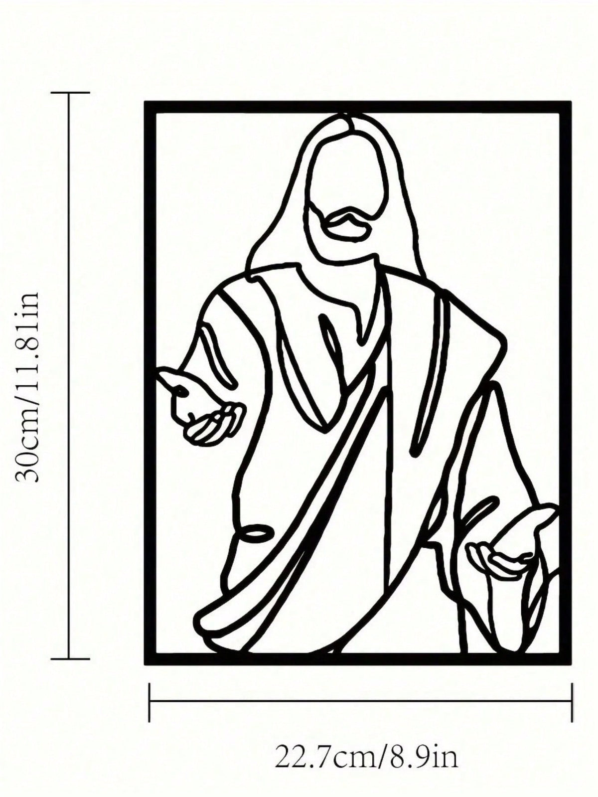 "Jesus Christ Metal Wall Art - Elegant Iron Silhouette Christian Decor for Home, Church & Easter | Inspirational Spiritual Gift for Believers, Religious Home Decor, Rustic Wall Hanging – Waterproof, Rust-Proof, Durable – Perfect for Bedroom, Living Room,