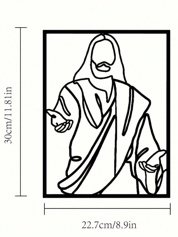 "Jesus Christ Metal Wall Art - Elegant Iron Silhouette Christian Decor for Home, Church & Easter | Inspirational Spiritual Gift for Believers, Religious Home Decor, Rustic Wall Hanging – Waterproof, Rust-Proof, Durable – Perfect for Bedroom, Living Room,