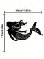 "1pc Rustic Metal Mermaid Wall Art - Handcrafted Outdoor & Indoor Wall Decor for Patio, Garden, Living Room, Bedroom - Unique Housewarming Gift, Coastal Home Decor, Beach-Themed Wall Hanging"