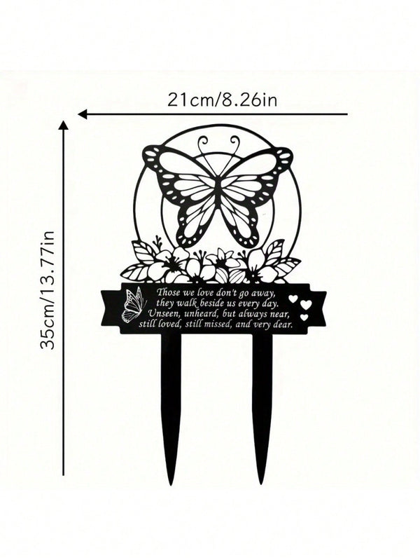 "Day of the Dead Handmade Metal Memorial Plaque - Outdoor Garden Cemetery Decoration with Etched Birds and Butterflies - Rust-proof Cemetery Souvenir for Altars, Courtyards and Tombs"