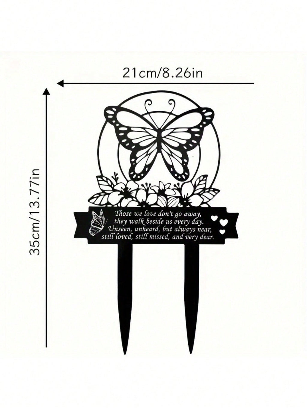 "Day of the Dead Handmade Metal Memorial Plaque - Outdoor Garden Cemetery Decoration with Etched Birds and Butterflies - Rust-proof Cemetery Souvenir for Altars, Courtyards and Tombs"