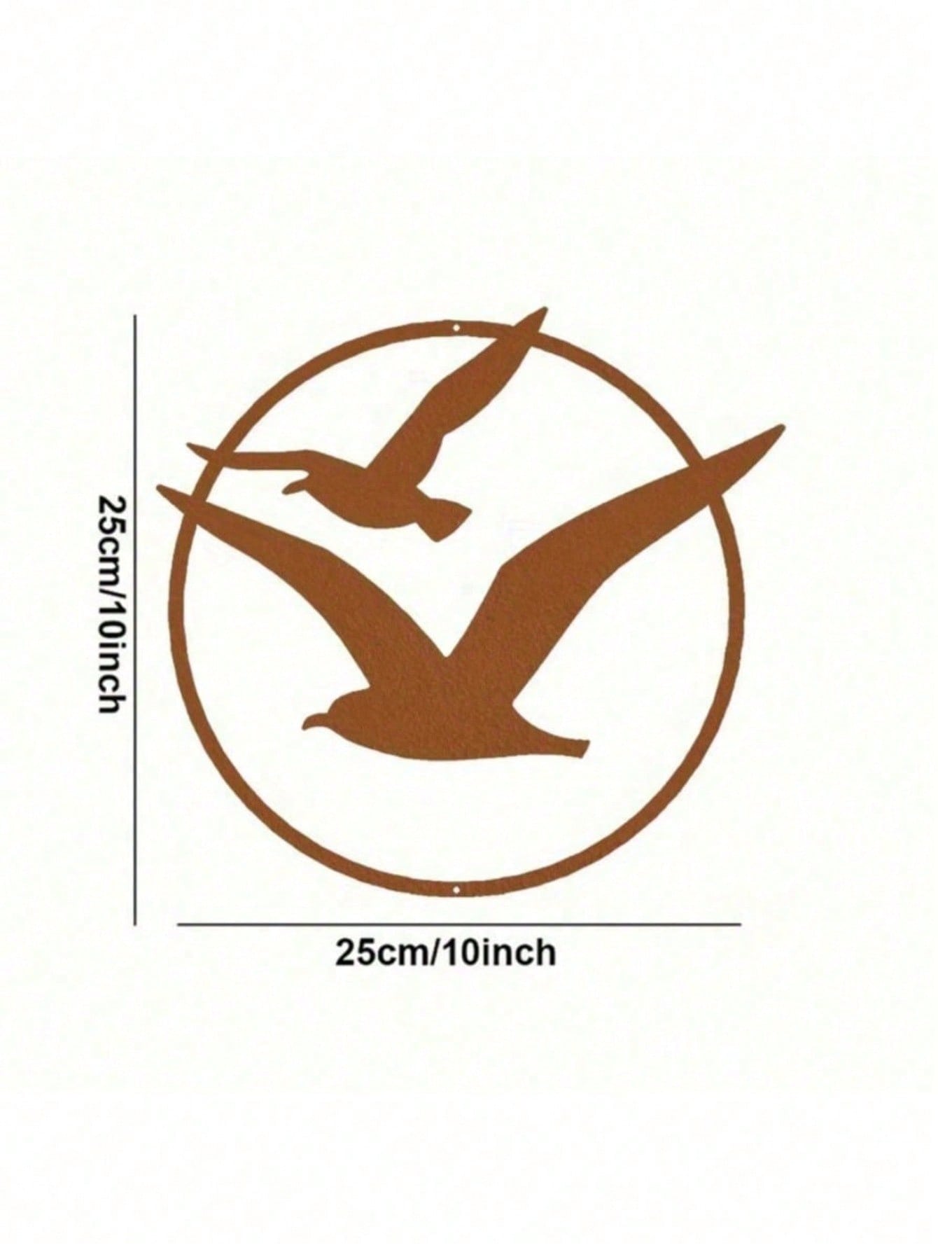 "Vintage Seagull Metal Wall Art - Coastal & Nautical Decor for Beach House, Rustic Brown or Black Iron Bird Sculpture, Ocean-Themed Home Accents" Secondary image