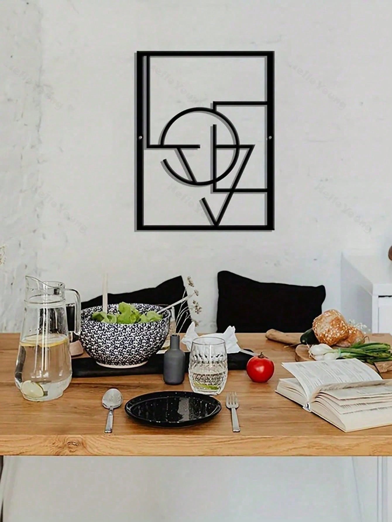 "Large Abstract Metal Wall Art – Modern Geometric Wall Hanging Decor for Indoor, Outdoor & Office – Handcrafted Contemporary Metal Sculpture, Unique Home & Office Décor"