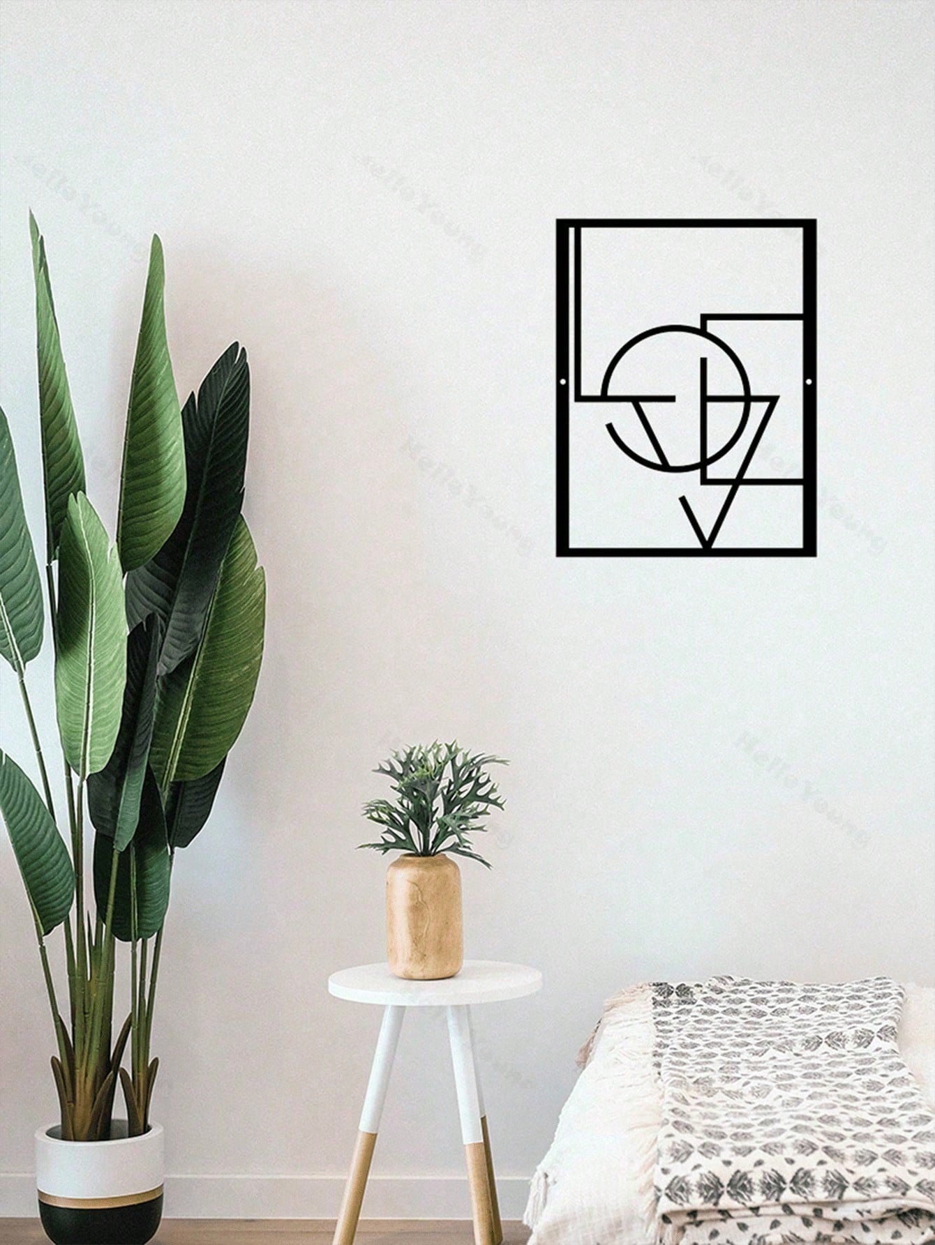 "Large Abstract Metal Wall Art – Modern Geometric Wall Hanging Decor for Indoor, Outdoor & Office – Handcrafted Contemporary Metal Sculpture, Unique Home & Office Décor"