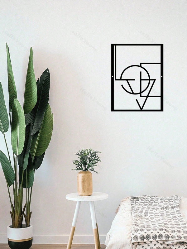 "Large Abstract Metal Wall Art – Modern Geometric Wall Hanging Decor for Indoor, Outdoor & Office – Handcrafted Contemporary Metal Sculpture, Unique Home & Office Décor"