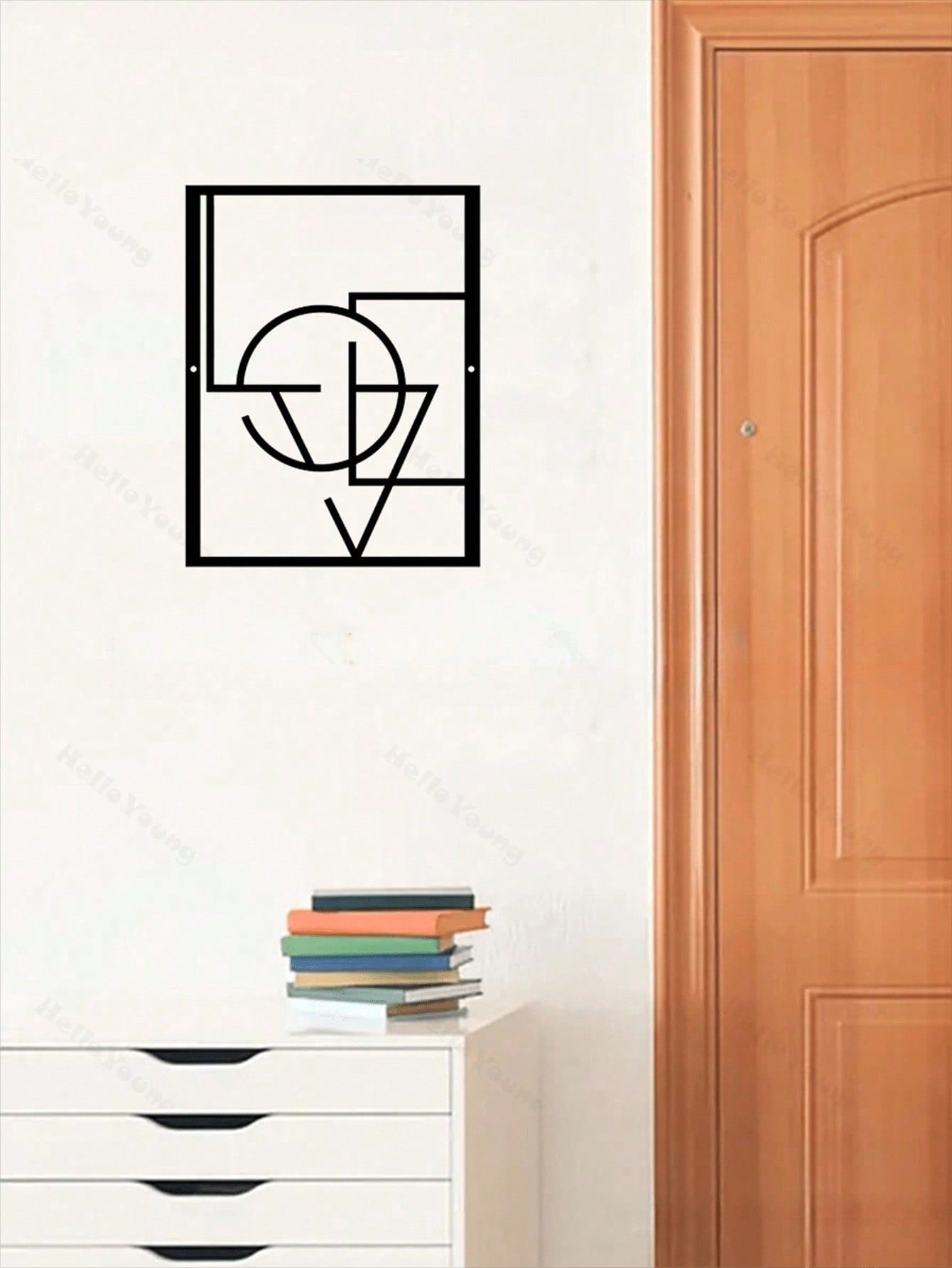 "Large Abstract Metal Wall Art – Modern Geometric Wall Hanging Decor for Indoor, Outdoor & Office – Handcrafted Contemporary Metal Sculpture, Unique Home & Office Décor"