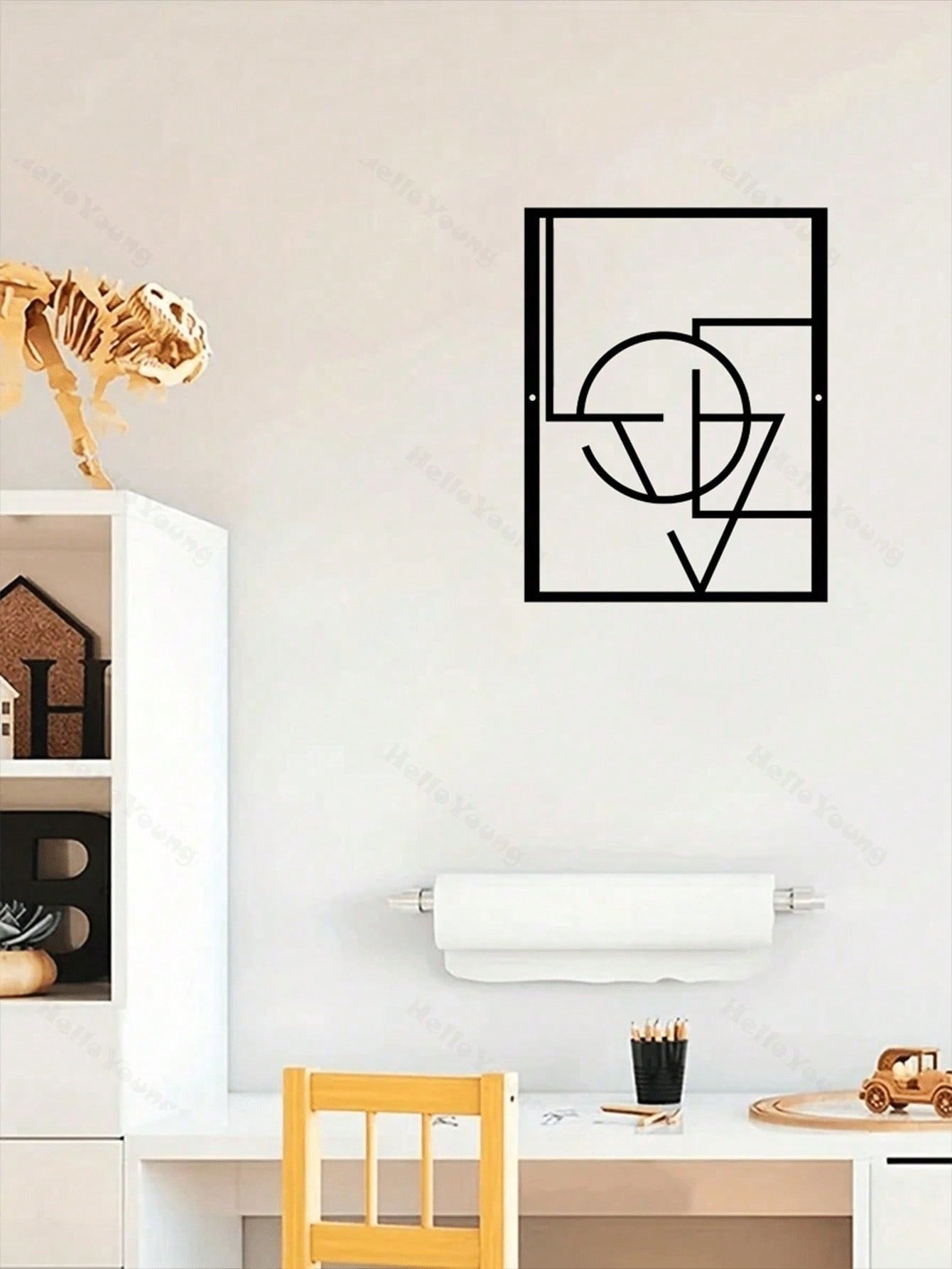 "Large Abstract Metal Wall Art – Modern Geometric Wall Hanging Decor for Indoor, Outdoor & Office – Handcrafted Contemporary Metal Sculpture, Unique Home & Office Décor"