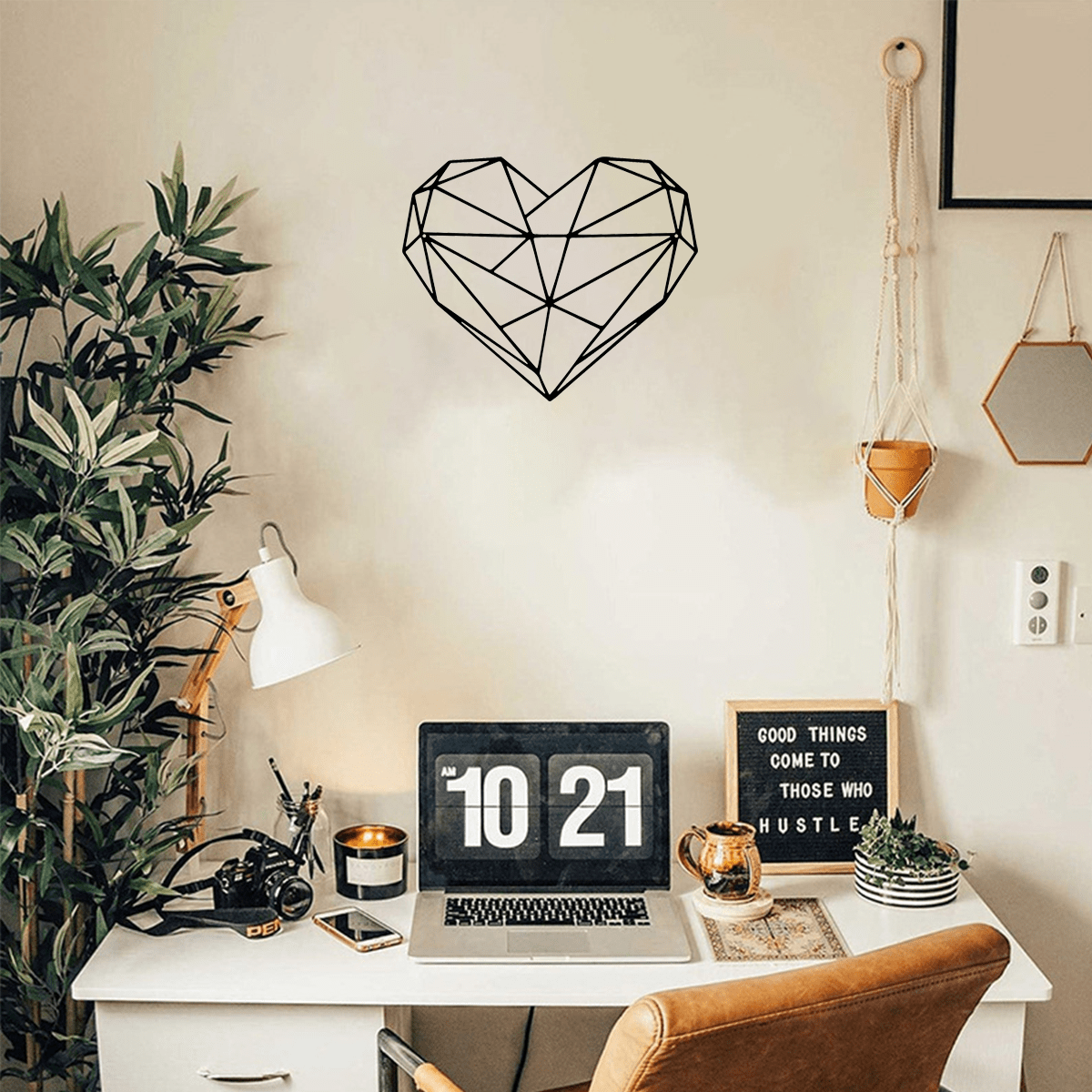 "Large Abstract Metal Wall Art – Modern Geometric Wall Hanging Decor for Indoor, Outdoor & Office – Handcrafted Contemporary Metal Sculpture, Unique Home & Office Décor"