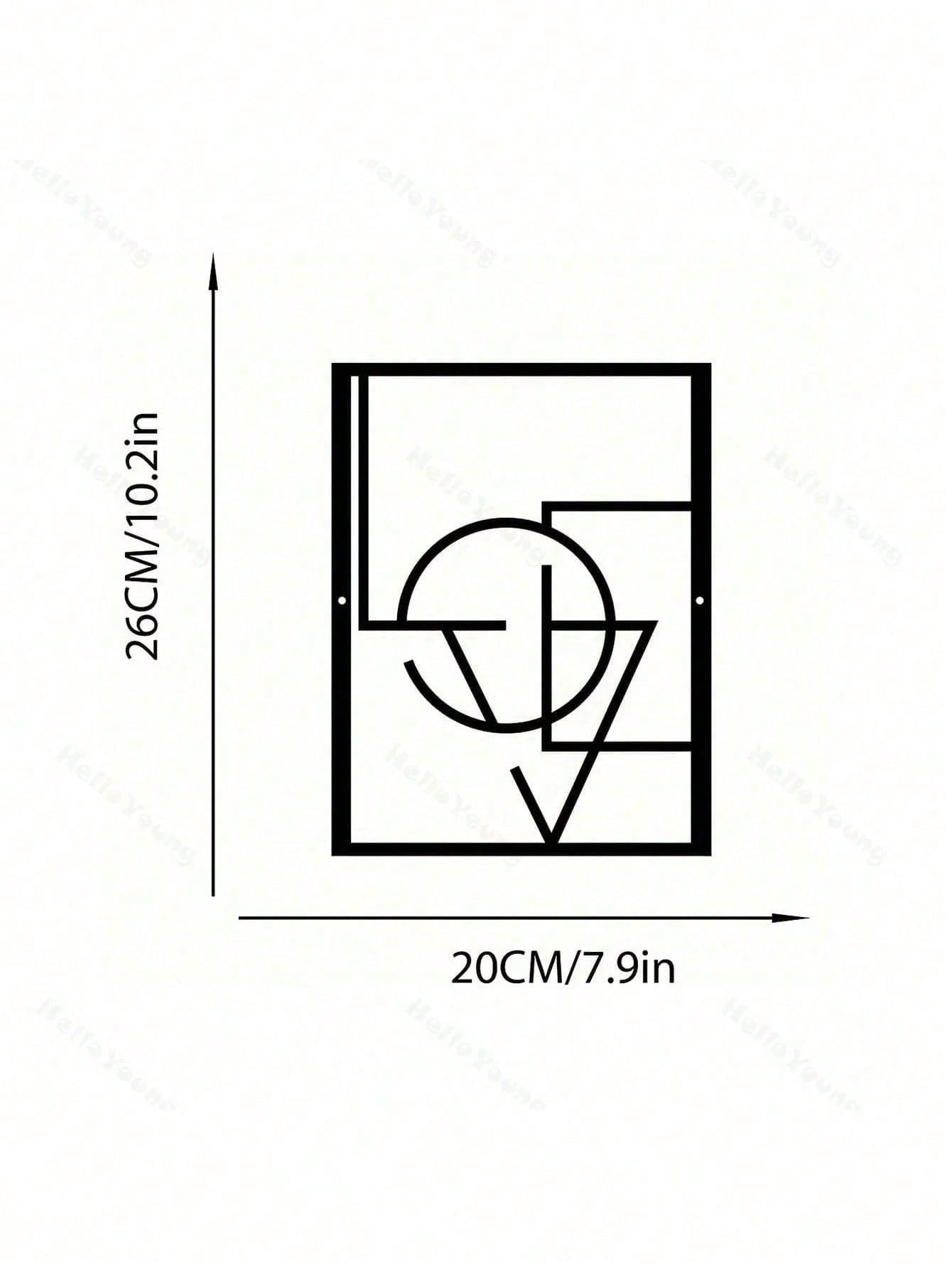 "Large Abstract Metal Wall Art – Modern Geometric Wall Hanging Decor for Indoor, Outdoor & Office – Handcrafted Contemporary Metal Sculpture, Unique Home & Office Décor"