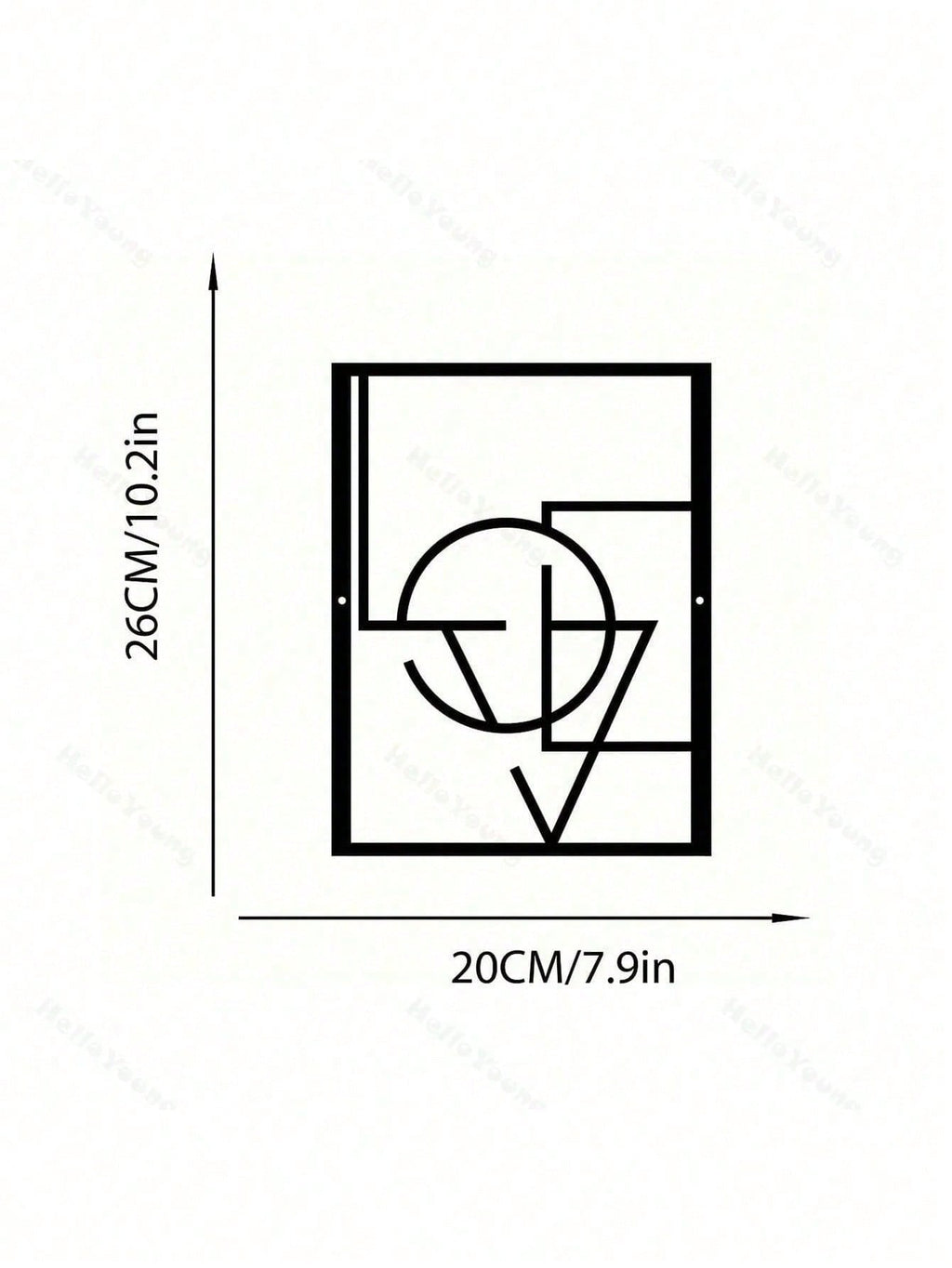 "Large Abstract Metal Wall Art – Modern Geometric Wall Hanging Decor for Indoor, Outdoor & Office – Handcrafted Contemporary Metal Sculpture, Unique Home & Office Décor"