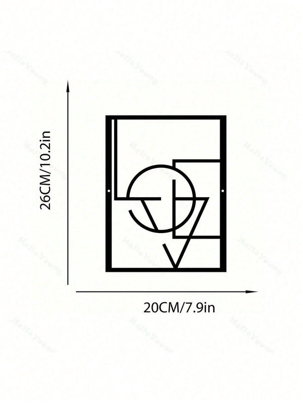 "Large Abstract Metal Wall Art – Modern Geometric Wall Hanging Decor for Indoor, Outdoor & Office – Handcrafted Contemporary Metal Sculpture, Unique Home & Office Décor"