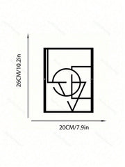 "Large Abstract Metal Wall Art – Modern Geometric Wall Hanging Decor for Indoor, Outdoor & Office – Handcrafted Contemporary Metal Sculpture, Unique Home & Office Décor"