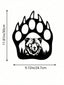 "Black Metal Iron Bear Wall Art - Handcrafted Gothic Home Decor with Bear Paw Design, Perfect for Living Room & Bedroom - Unique Personalized Gift for Housewarming, Birthday, and Wall Decoration"