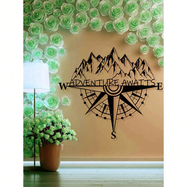 Vintage Compass Metal Wall Decorations - Inspired Home Decorations for Study, Cafe or Library | Vintage Nautical Decorations, Directional Signs, Adventure Themed Metal Crafts, Unique Wall Decorations