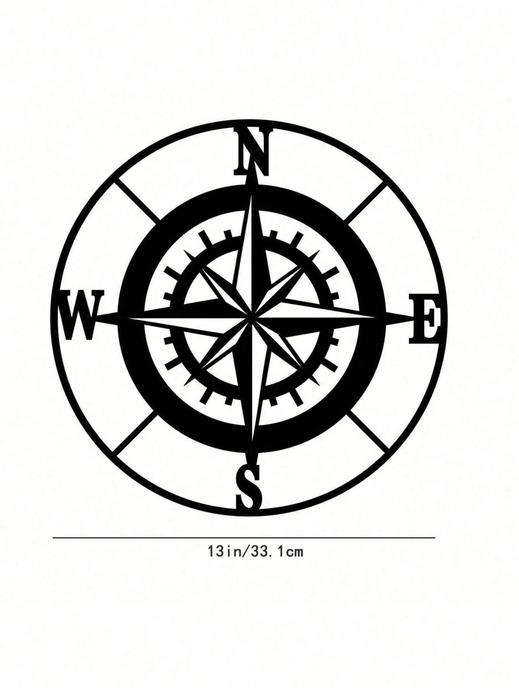 Vintage Compass Metal Wall Hanging Decoration - Inspired Home Decor for Studies, Cafés, or Libraries | Vintage nautical decorations, directional signs, adventure-themed metal crafts, unique wall-mounted decorations