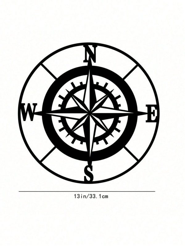Vintage Compass Metal Wall Hanging Decoration - Inspired Home Decor for Studies, Cafés, or Libraries | Vintage nautical decorations, directional signs, adventure-themed metal crafts, unique wall-mounted decorations