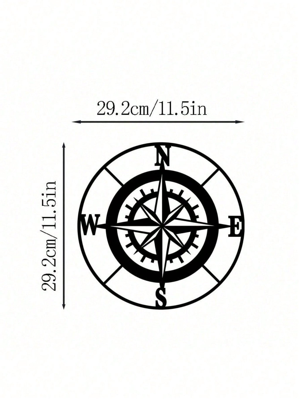 Vintage Compass Metal Wall Decorations - Inspired Home Decorations for Study, Cafe or Library | Vintage Nautical Decorations, Directional Signs, Adventure Themed Metal Crafts, Unique Wall Decorations