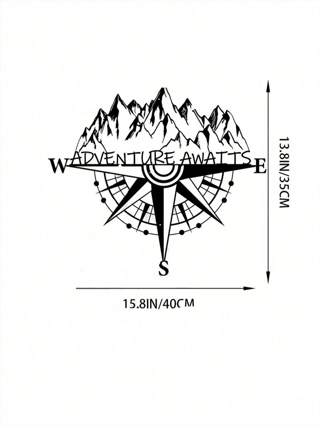 Vintage Compass Metal Wall Decorations - Inspired Home Decorations for Study, Cafe or Library | Vintage Nautical Decorations, Directional Signs, Adventure Themed Metal Crafts, Unique Wall Decorations