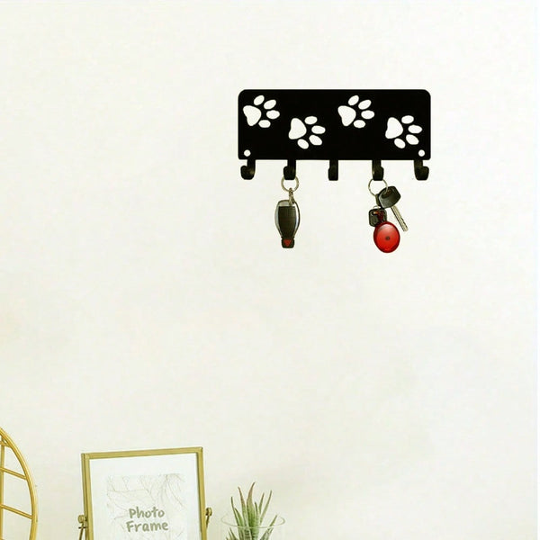 1 vintage footprint keychain - handmade wrought iron wall hook, suitable for hanging keys and small items | Vintage home decor. Suitable for modern home decoration, home decoration, room decoration, bedroom