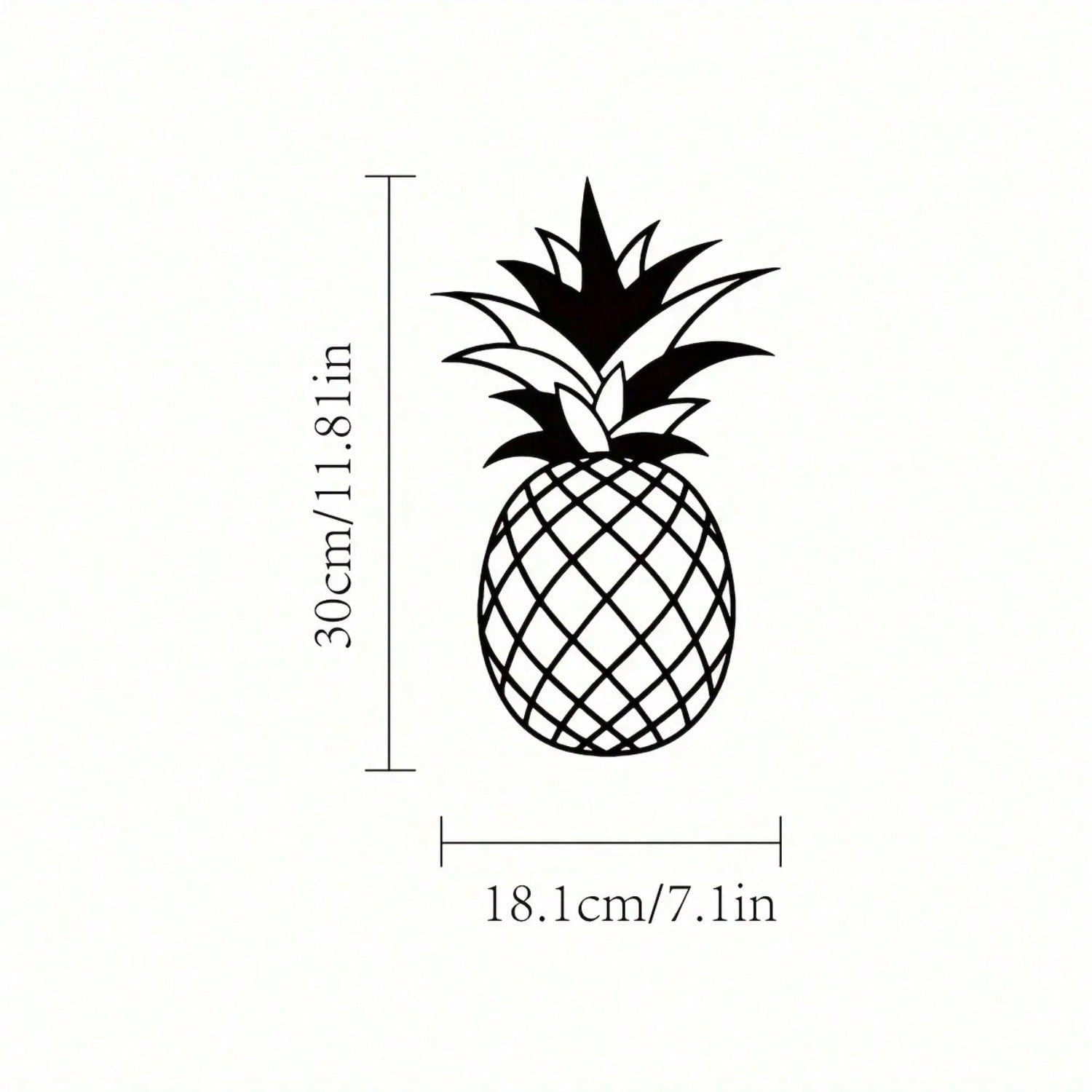 1PC Modern Metal Pineapple Wall Art - Elegant Black Pineapple Decor for Living Room - Stylish 3D Wall Sculpture & Unique Hanging Art Piece.Suitable for modern home decor, home decoration, room decor, bedroom decor, bathroom decor, waterproof, rust proof a Secondary image