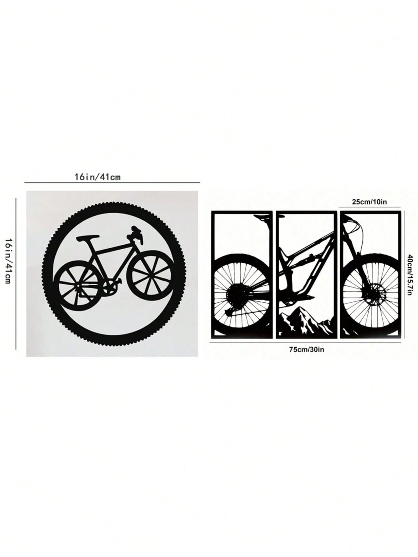 3pcs Mountain Bike/Musical Instruments Music Style Metal Wall Decor Home Living Room Office Music Classroom Restaurant Hanging Outdoor and Indoor Wall Decor，Suitable for modern home decor